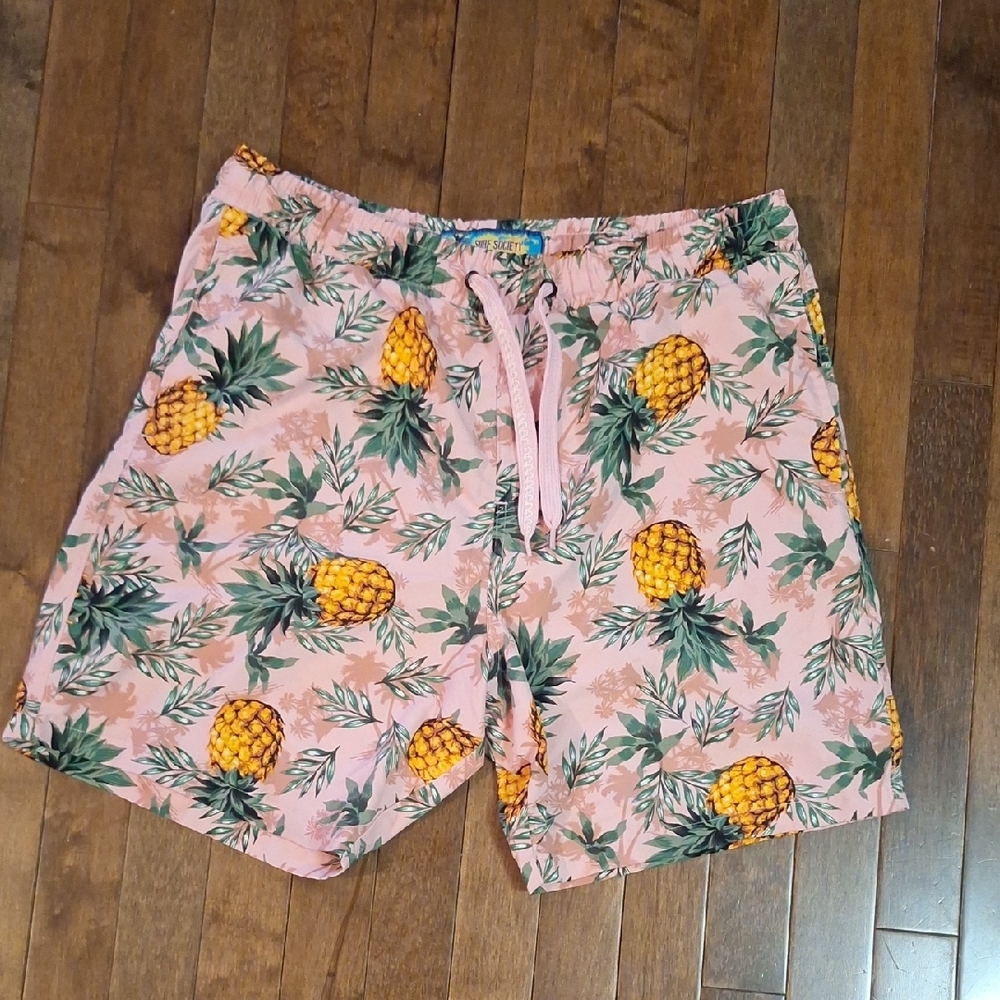 Surf Society Tropical Print Swim Shorts